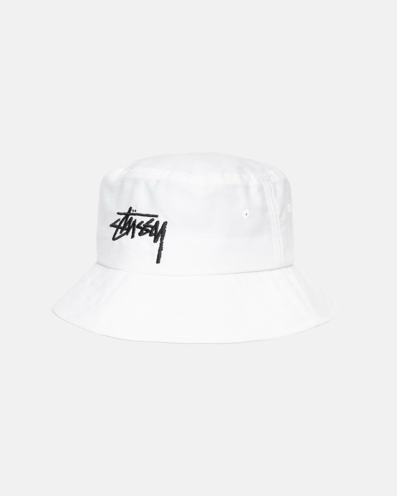 White Men's Stussy Big Stock Bucket Hats | CA0000404