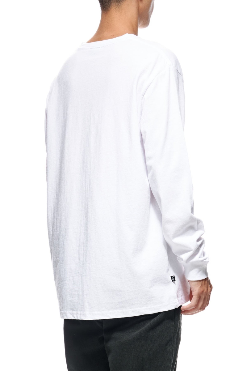 White Men's Stussy Design Sweatshirts | CA0000916