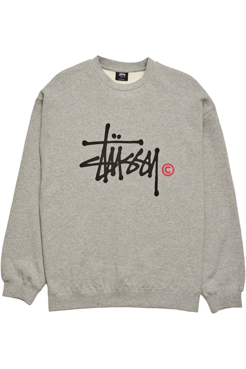 White Men\'s Stussy Graffiti Crew Sweaters | CA0000836