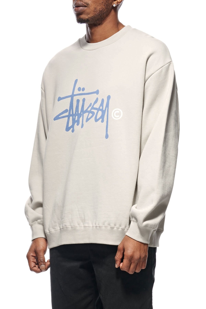 White Men's Stussy Graffiti Crew Sweaters | CA0000838