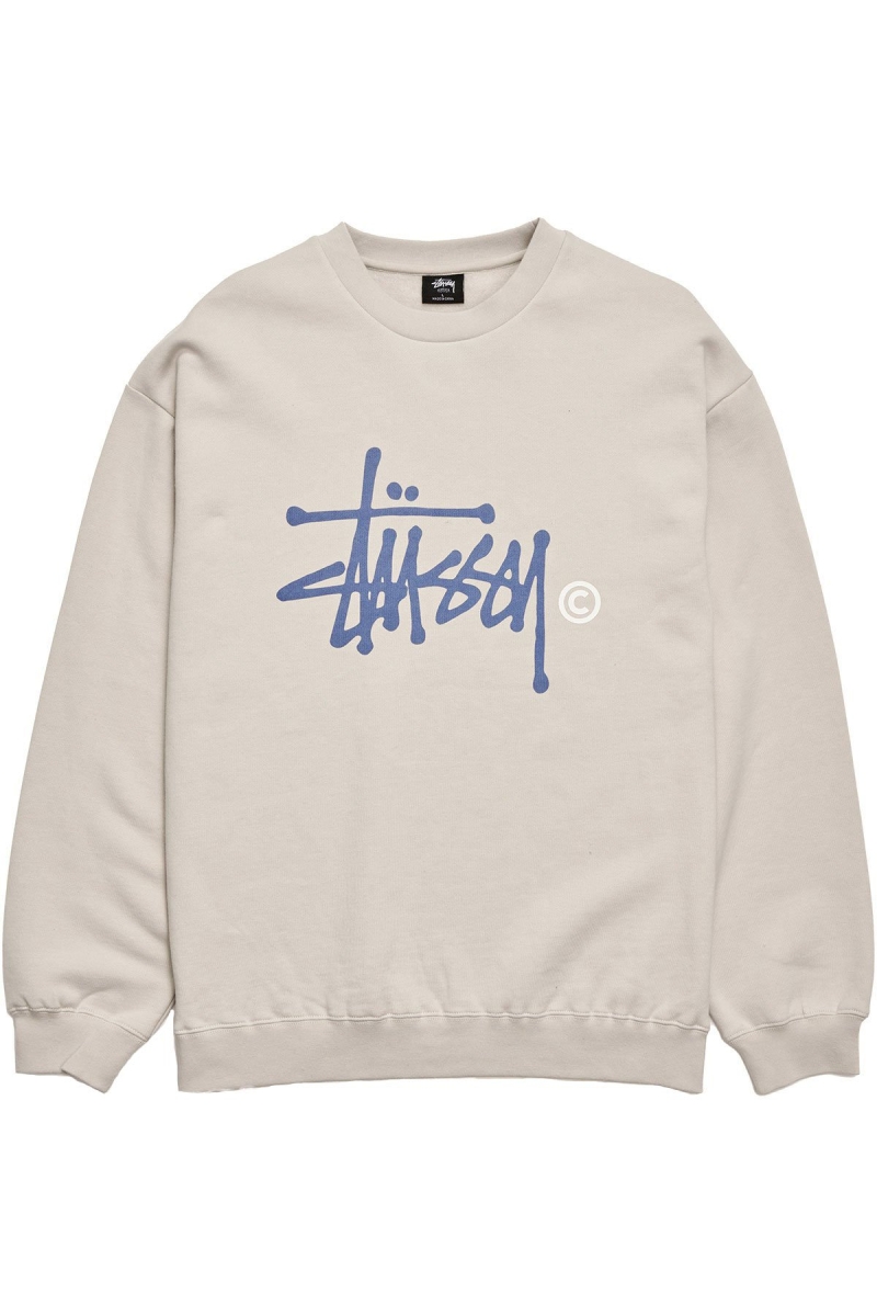 White Men\'s Stussy Graffiti Crew Sweaters | CA0000838