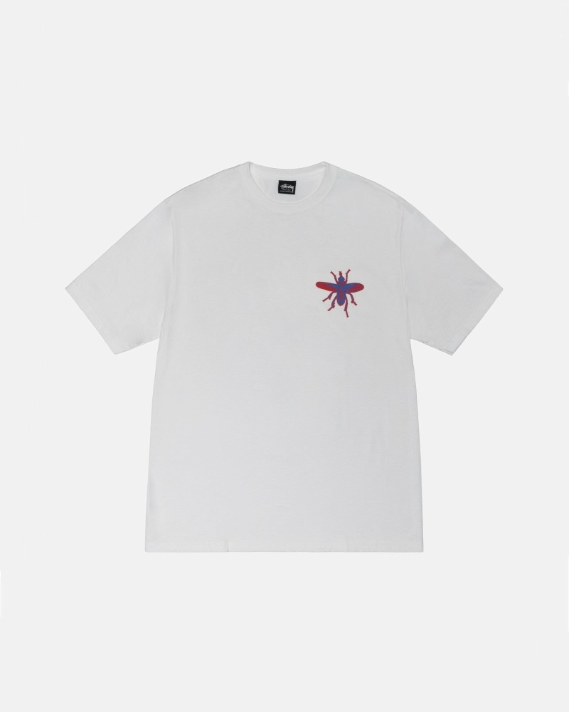 White Men's Stussy Housefly T Shirts | CA0000219