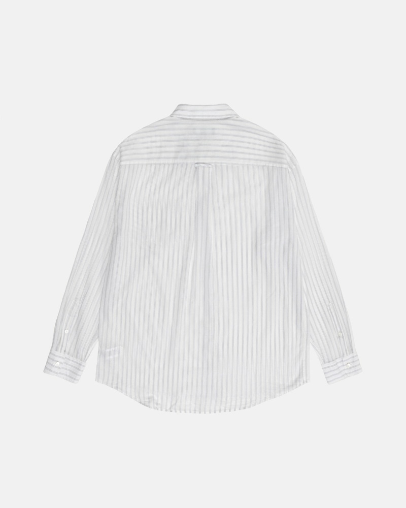 White Men's Stussy Lightweight Classic Shirts | CA0000318