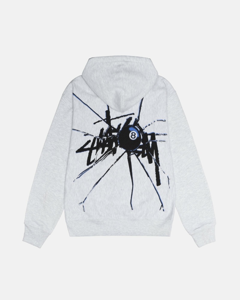 White Men\'s Stussy Shattered Zip Hoodies | CA0000063