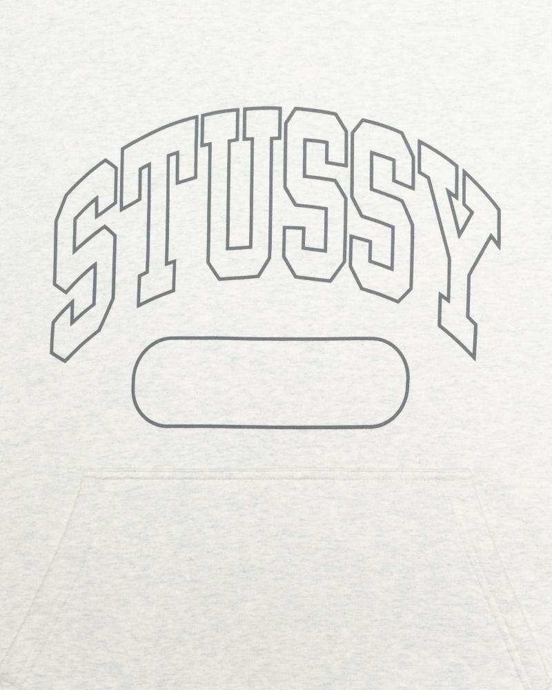 White Men's Stussy Ss Boxy Cropped Hoodies | CA0000072