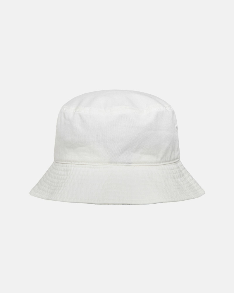 White Men's Stussy Stock Bucket Hats | CA0000481