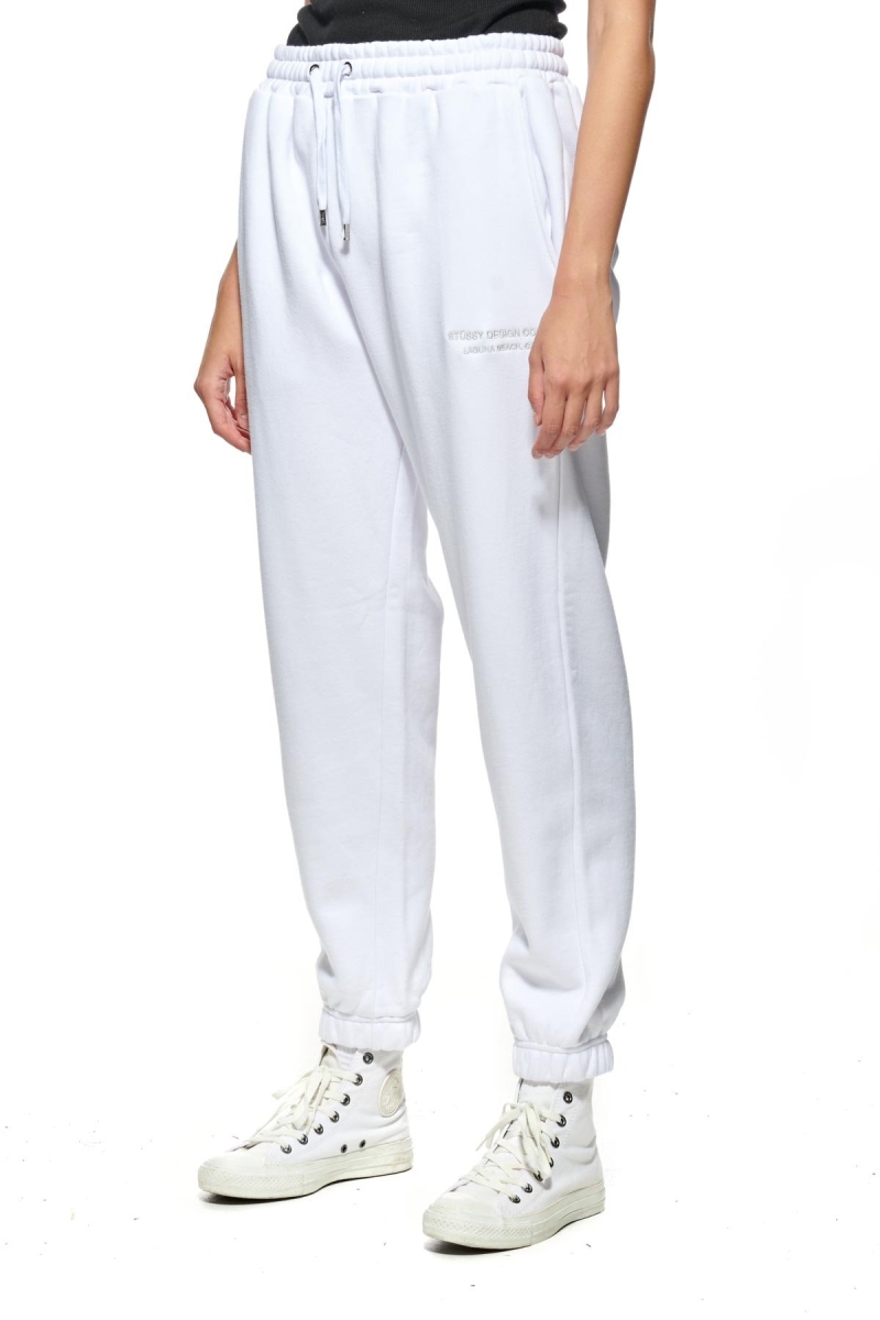 White Women's Stussy Alcott Trackpant Track Pants | CA0000972