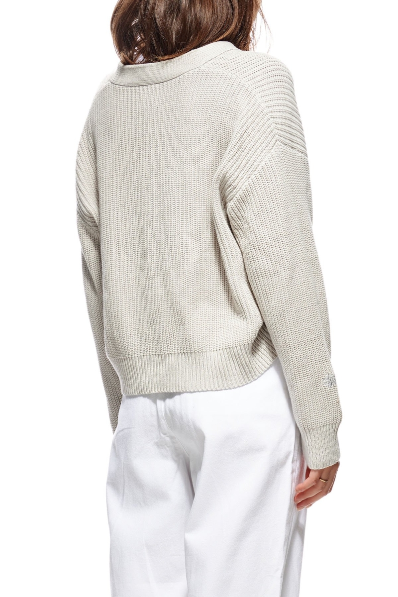 White Women's Stussy Benton Oversize Cardy Sweaters | CA0000815