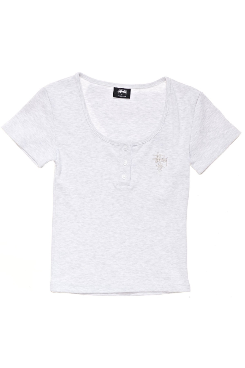 White Women\'s Stussy Berk Scoop Neck T Shirts | CA0000112