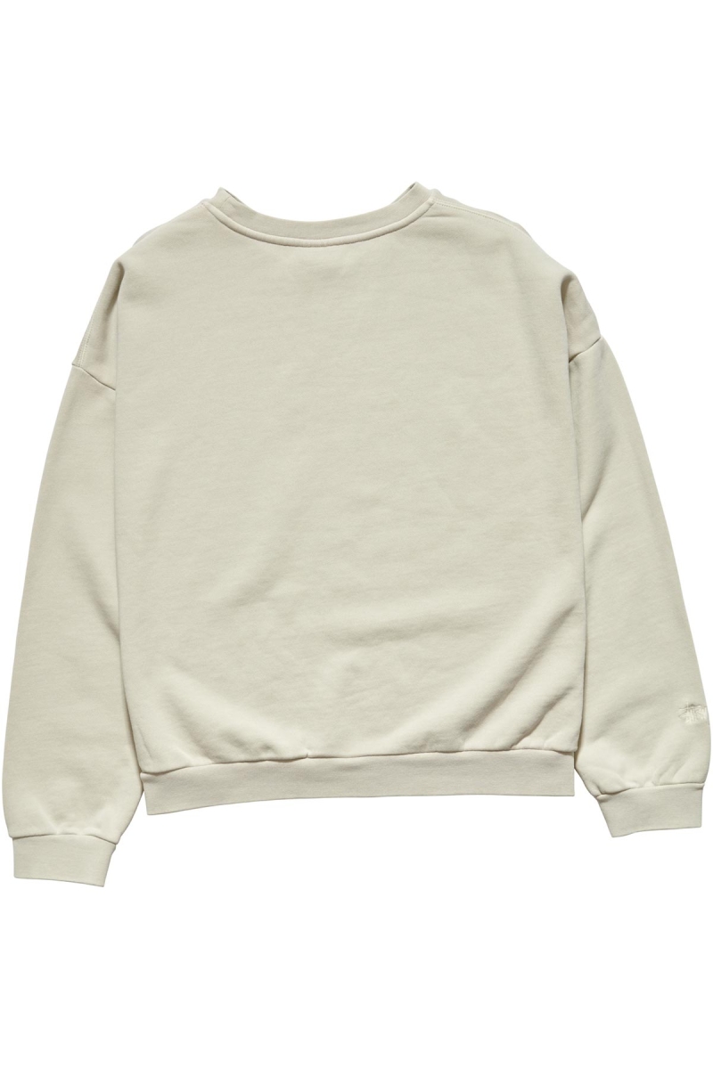 White Women's Stussy Campus OS Crew Sweaters | CA0000823