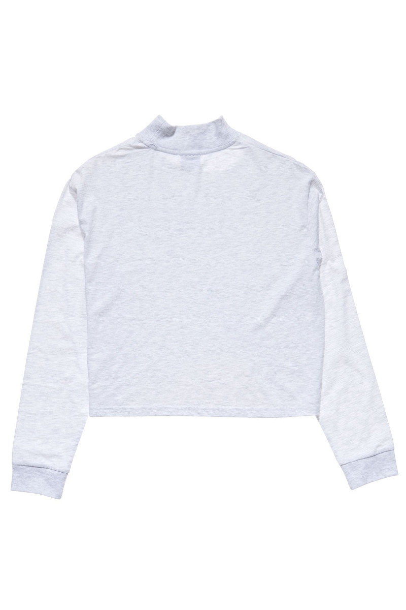 White Women's Stussy Chandler Mock Neck LS Sweatshirts | CA0000895