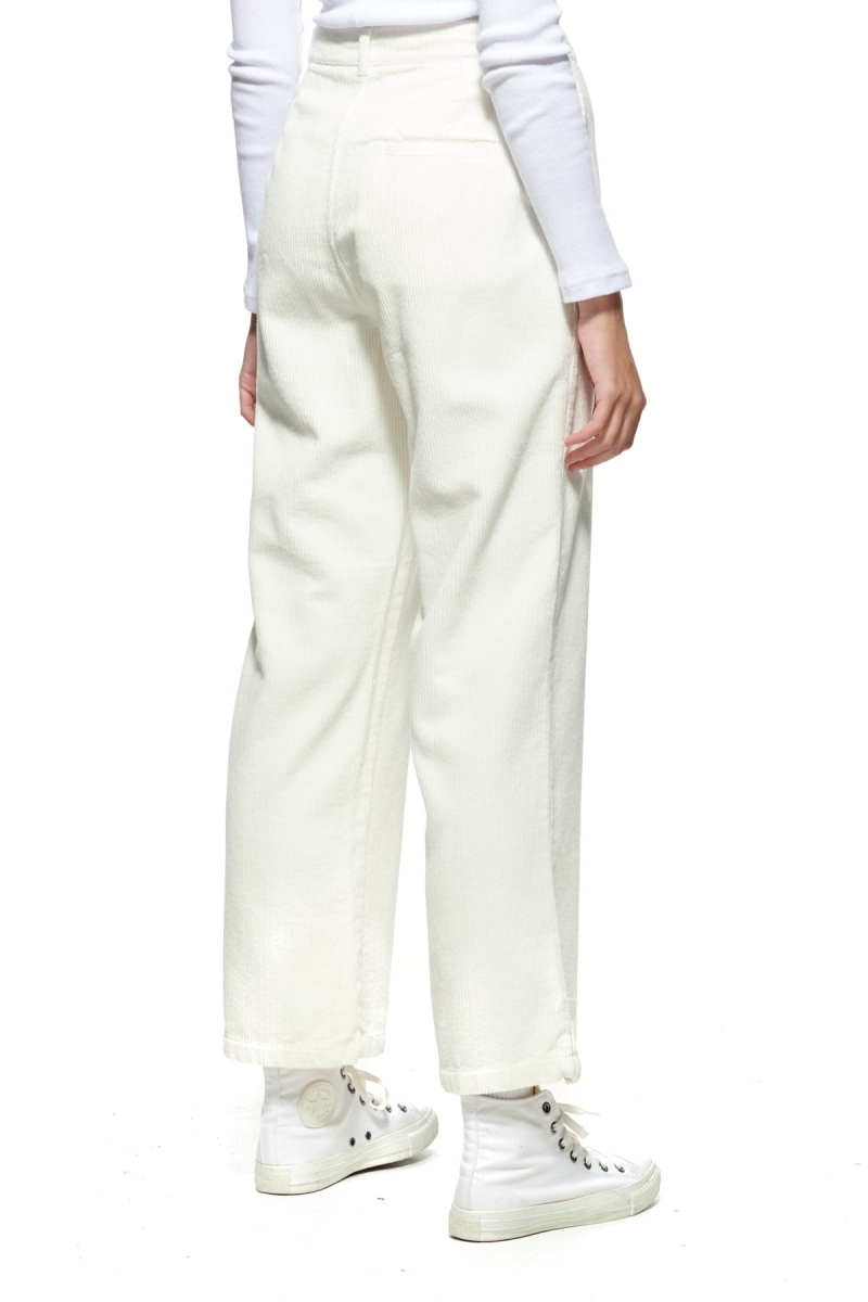 White Women's Stussy Claudette Cord Pants | CA0000553