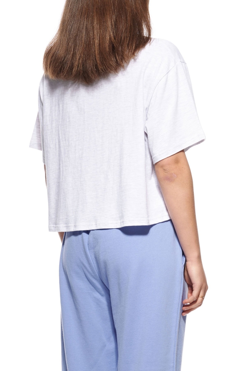 White Women's Stussy College Boxy T Shirts | CA0000131