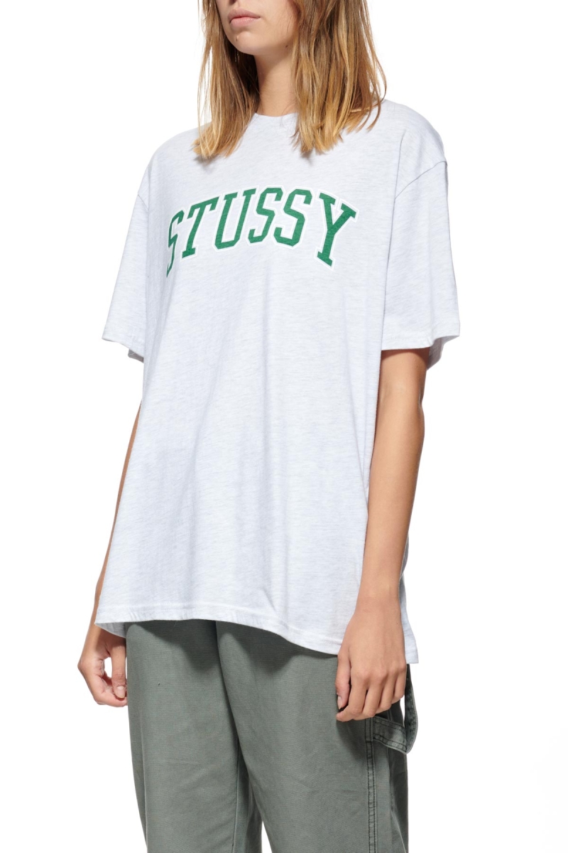 White Women's Stussy Collegiate BF T Shirts | CA0000134