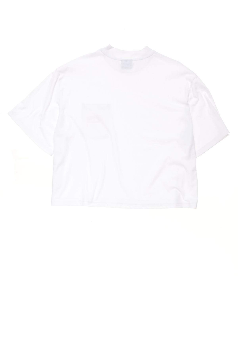 White Women's Stussy Designs Pocket Boxy T Shirts | CA0000151