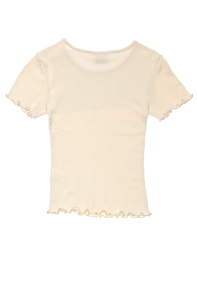 White Women's Stussy Fairmont Fluted T Shirts | CA0000167