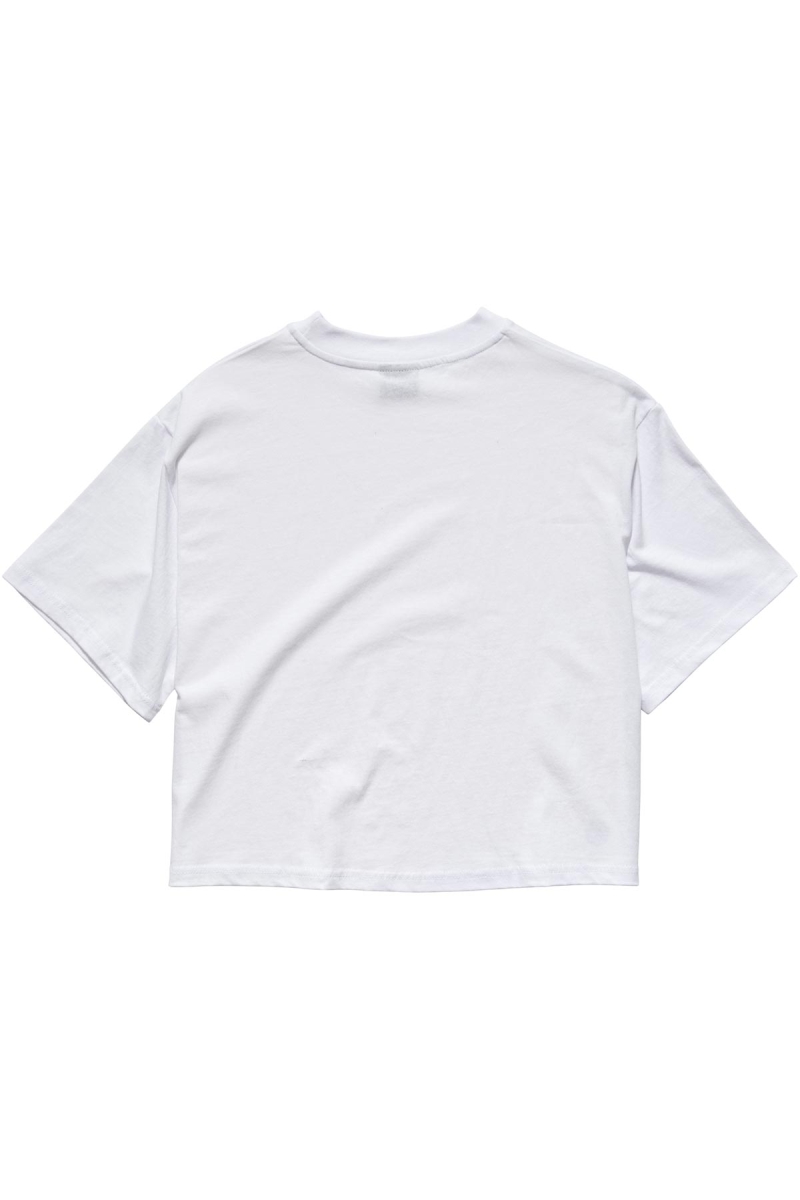 White Women's Stussy Graffiti Boxy T Shirts | CA0000176