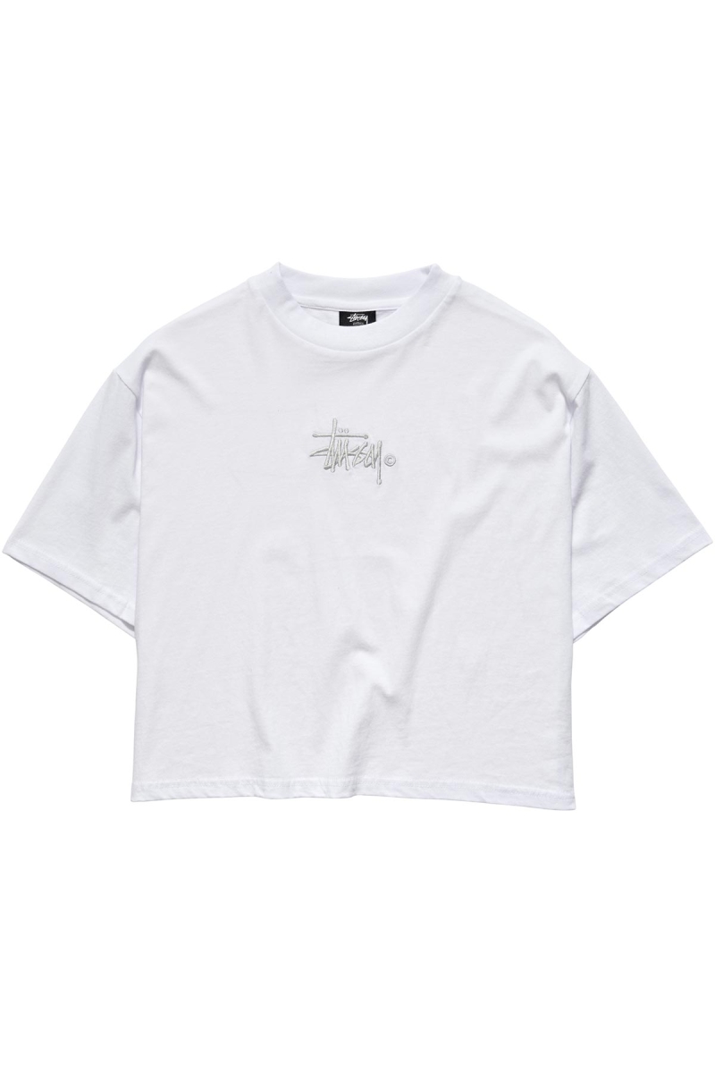 White Women\'s Stussy Graffiti Boxy T Shirts | CA0000176