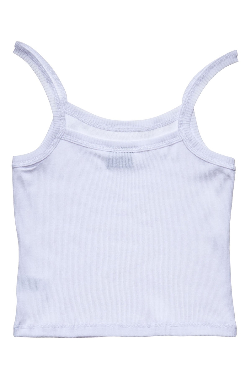 White Women's Stussy Graffiti Rib Singlets | CA0000718