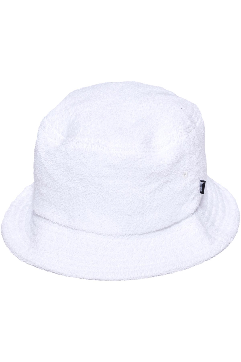 White Women's Stussy Graffiti Terry Bucket Hats | CA0000467