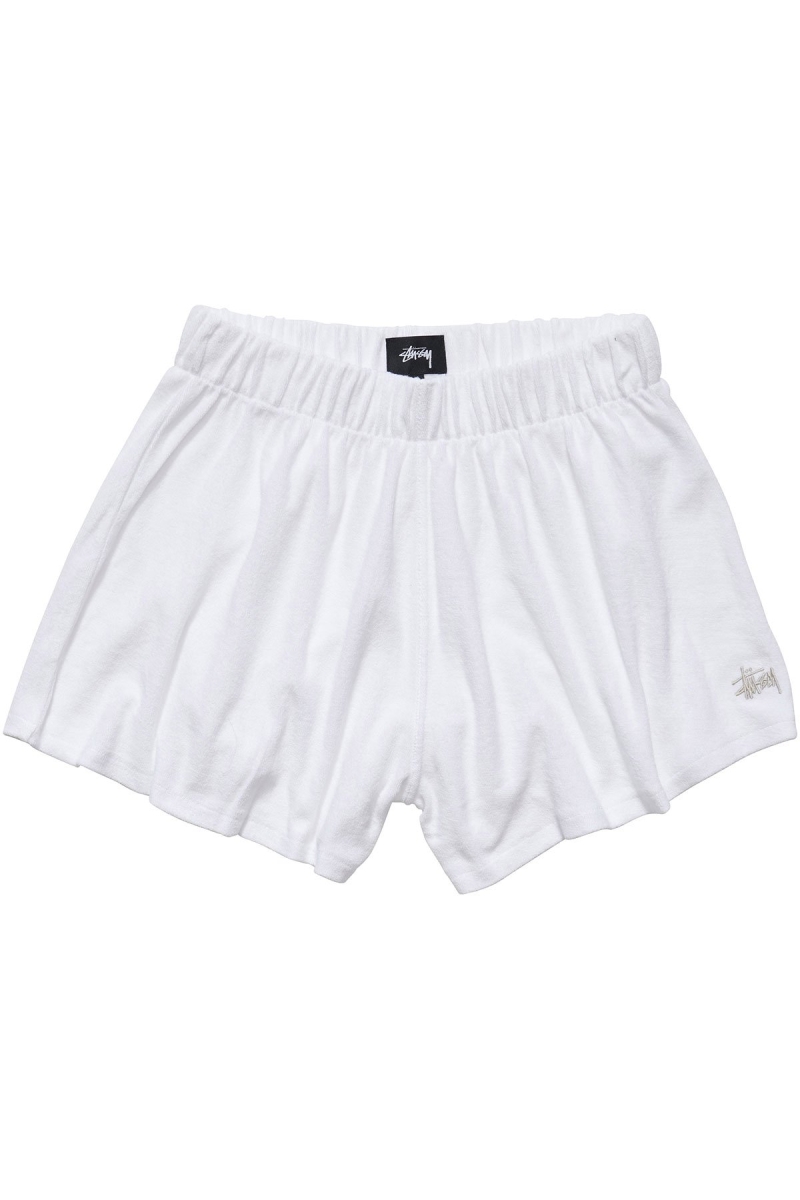 White Women\'s Stussy Havana Terry Beach Short Shorts | CA0000646