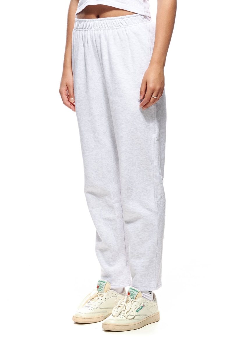 White Women's Stussy Italic Crop Sweat Pants | CA0000561