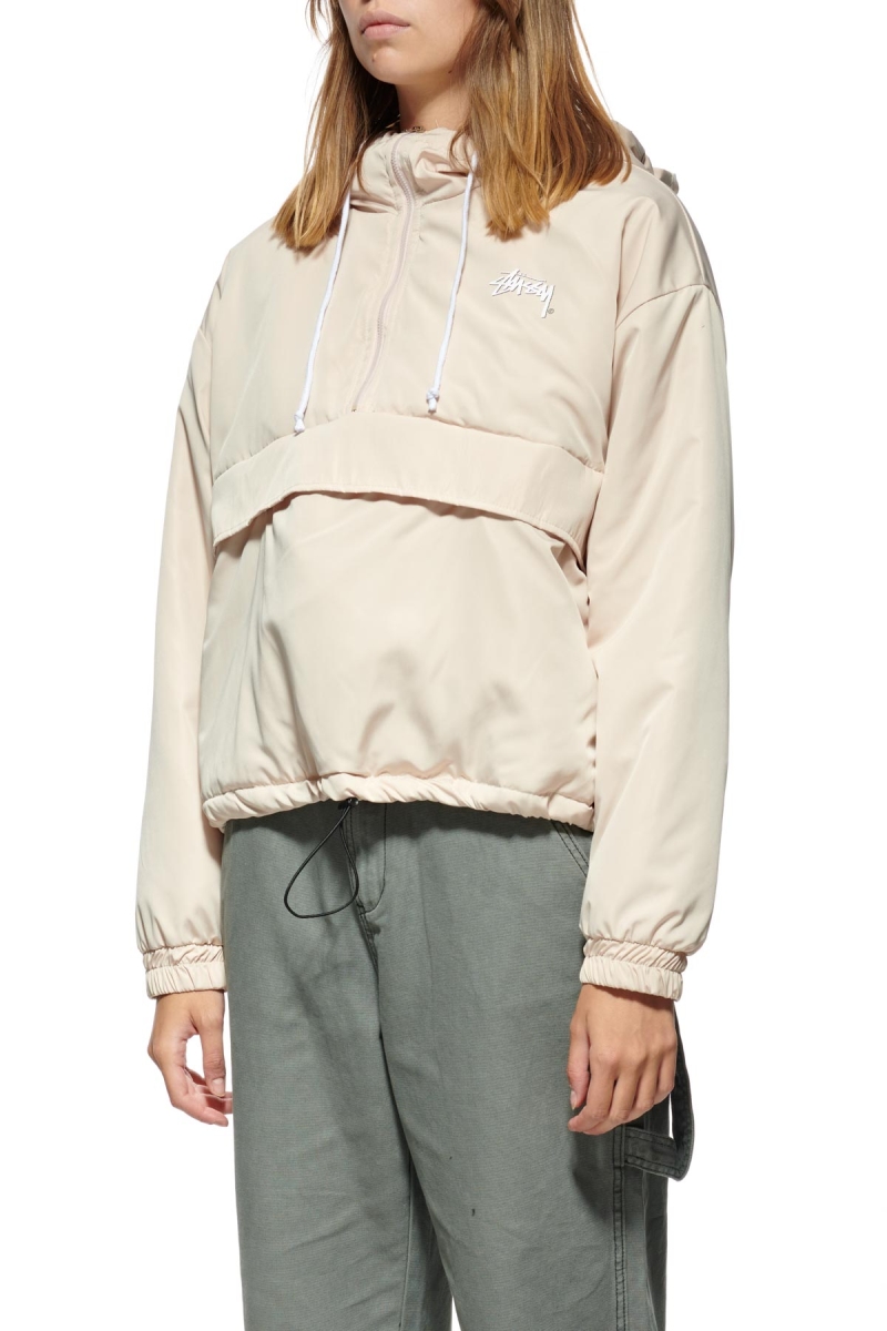 White Women's Stussy Kelly Windbreaker Puffa Jackets | CA0000348