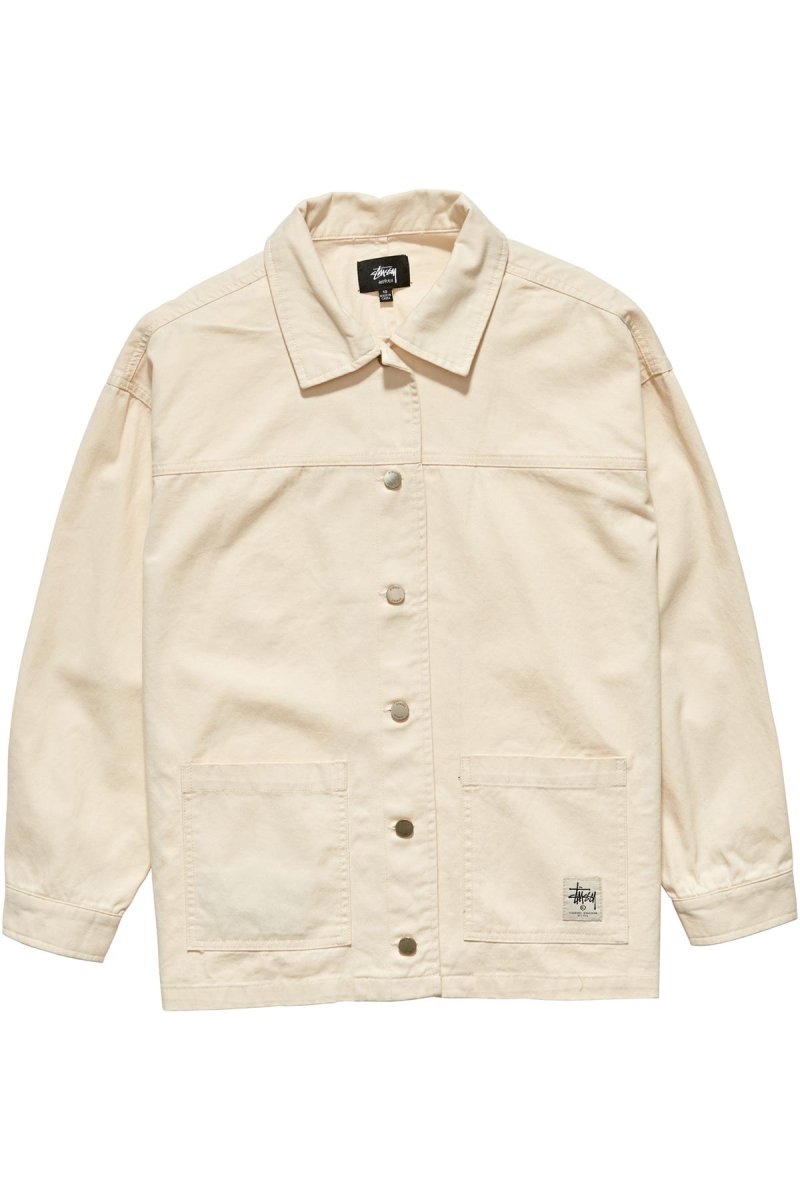 White Women\'s Stussy Lawrence Workwear Jackets | CA0000351