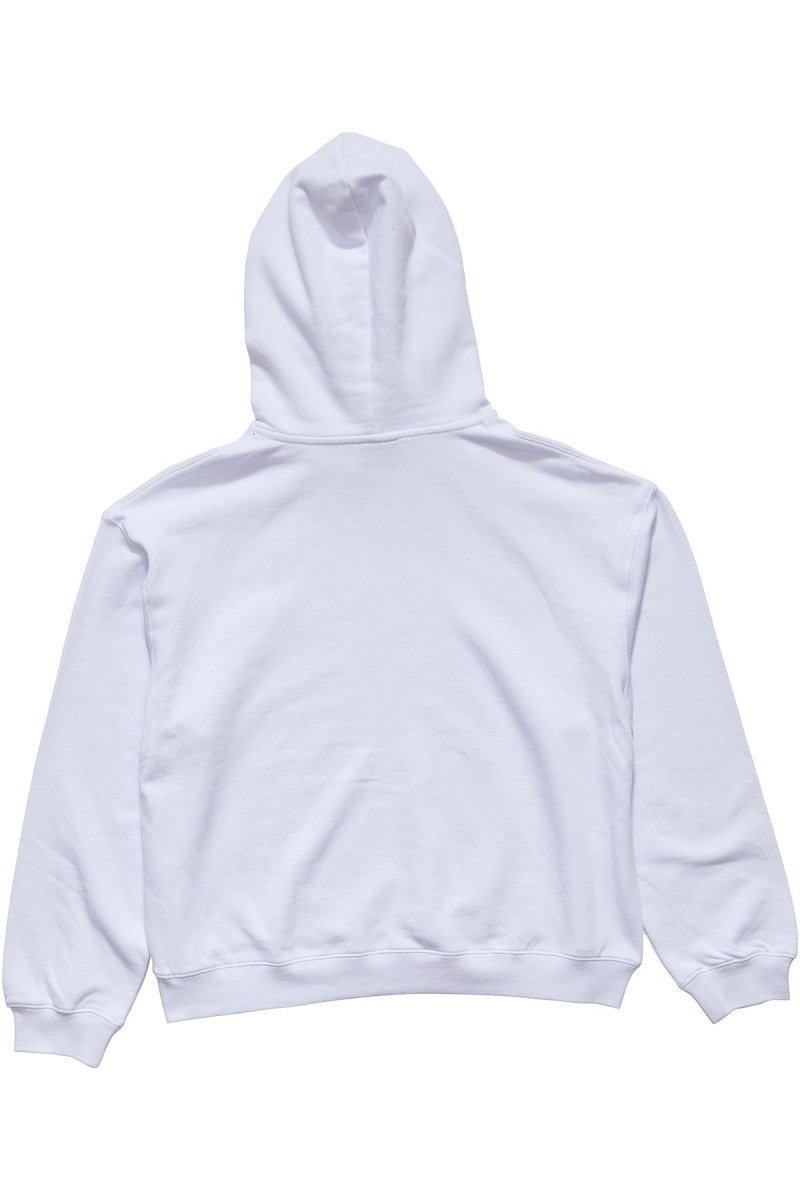 White Women's Stussy Player Fleece Hood Sportswear | CA0000780