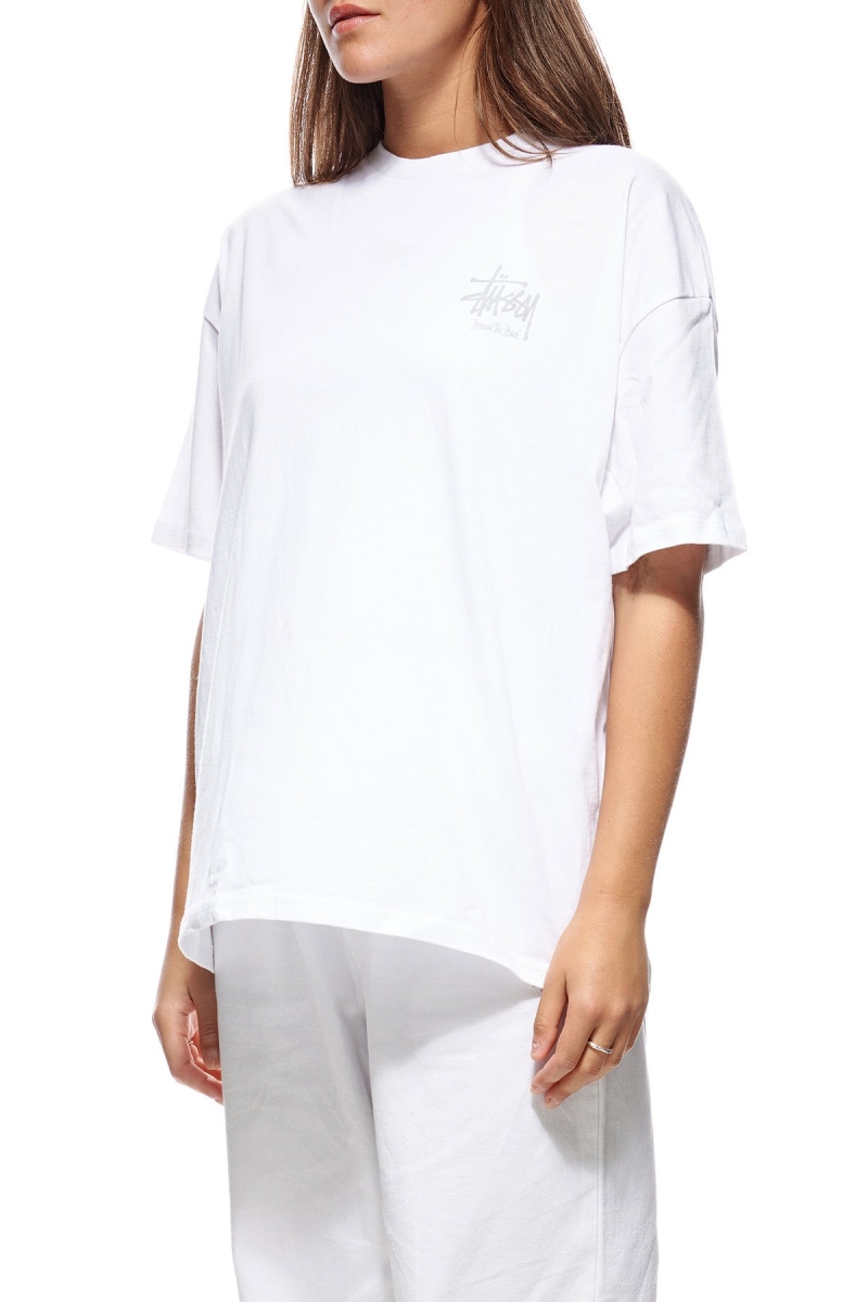 White Women's Stussy Regal Relaxed T Shirts | CA0000257