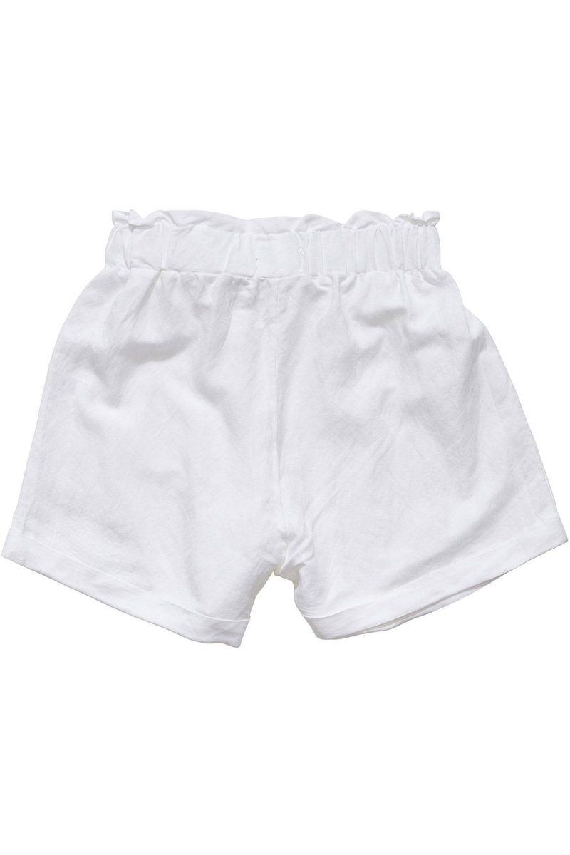 White Women's Stussy Shoreline Linen Beach Short Shorts | CA0000674