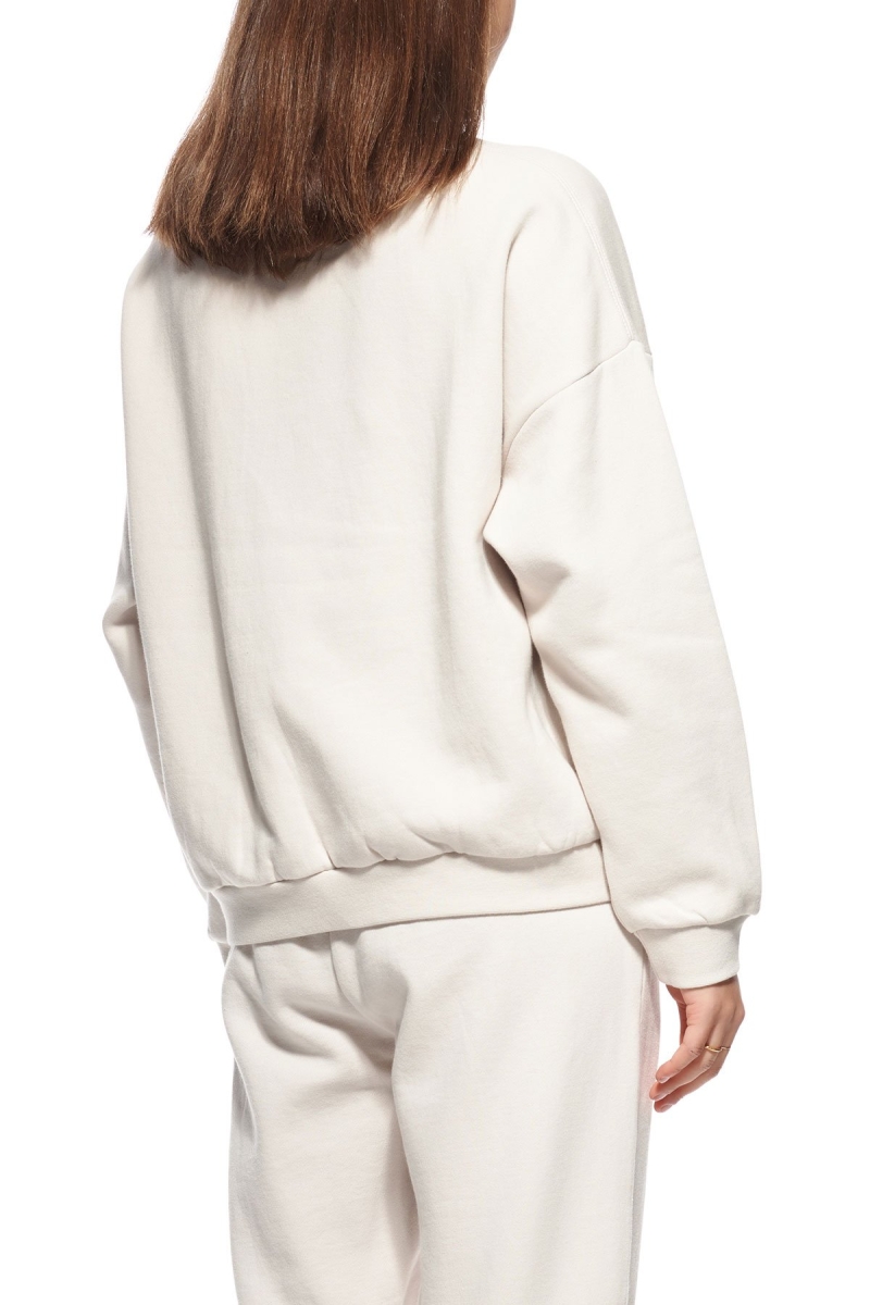 White Women's Stussy Sport OS Crew Sportswear | CA0000788