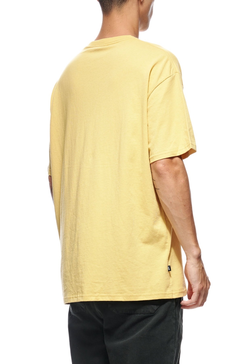 Yellow Men's Stussy Crown Pocket SS T Shirts | CA0000146