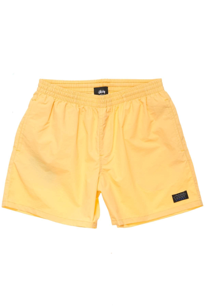 Yellow Men\'s Stussy Nylon Big Beach Shorts | CA0000650