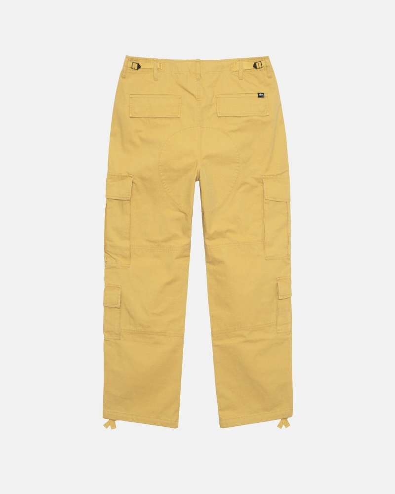 Yellow Men's Stussy Ripstop Surplus Cargo Pants | CA0000592