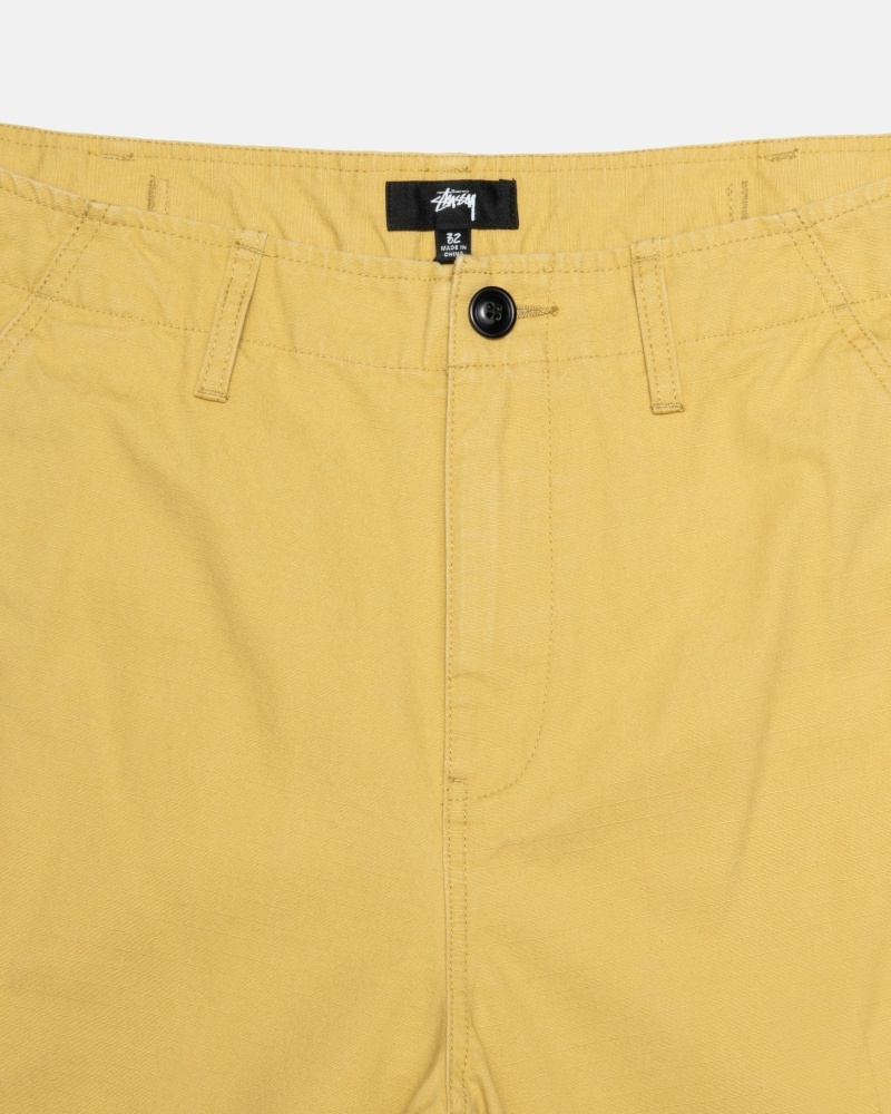 Yellow Men's Stussy Ripstop Surplus Cargo Pants | CA0000592