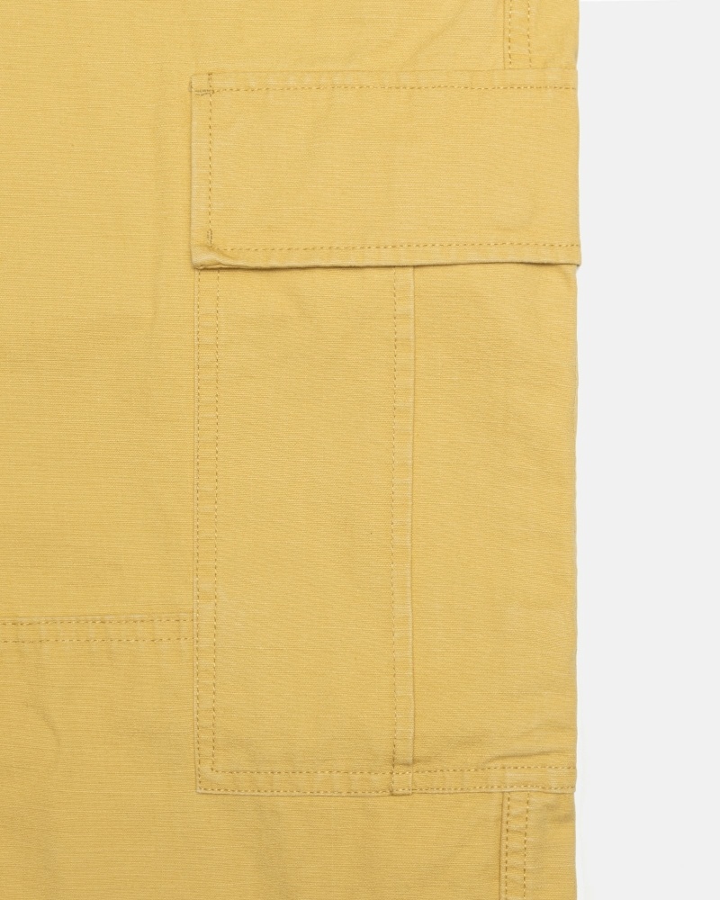 Yellow Men's Stussy Ripstop Surplus Cargo Pants | CA0000592