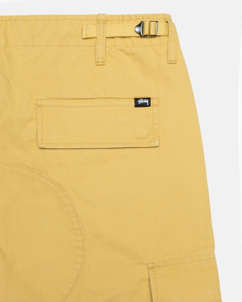 Yellow Men's Stussy Ripstop Surplus Cargo Pants | CA0000592