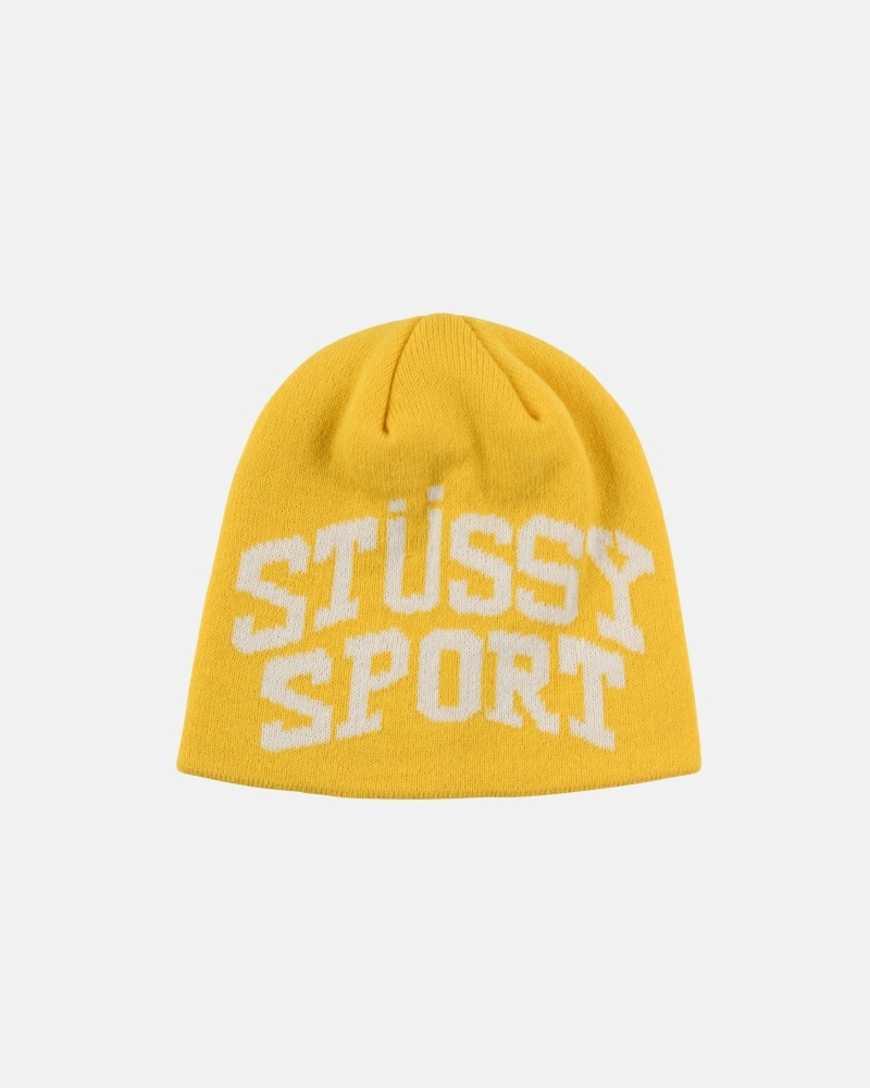 Yellow Men\'s Stussy Stussy Sport Jacquard Skullcap Hats | CA0000498