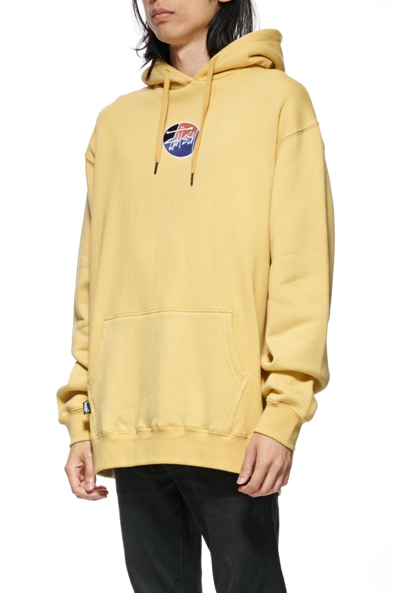 Yellow Men's Stussy Trivial Pursuit Hoodies | CA0000087