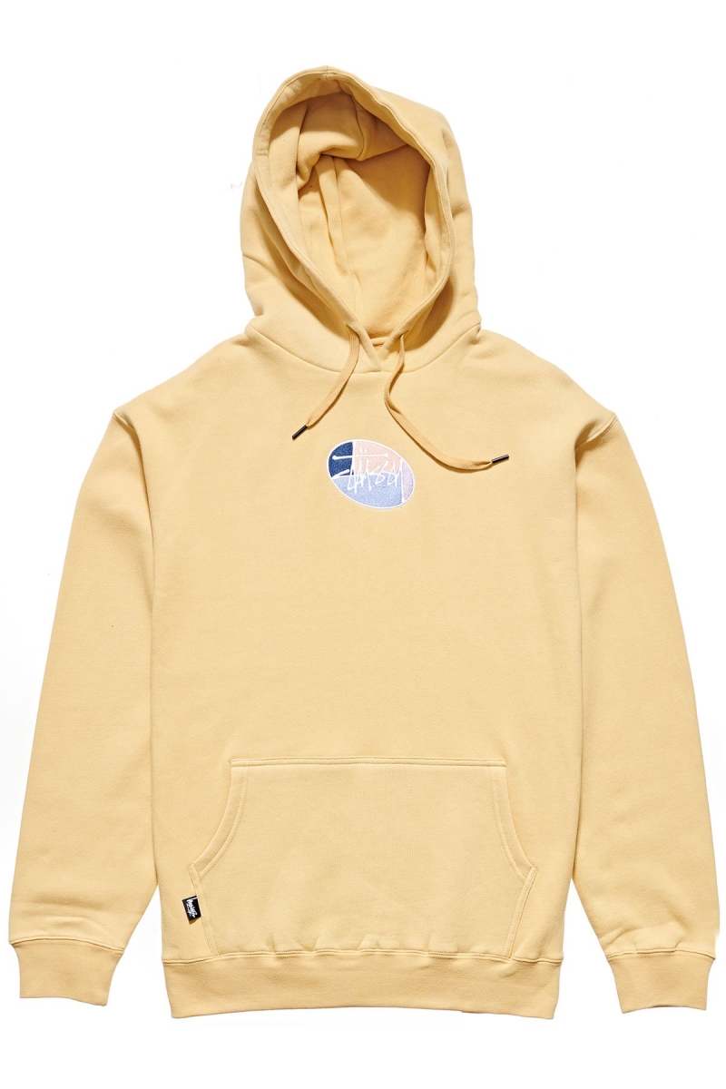 Yellow Men\'s Stussy Trivial Pursuit Hoodies | CA0000087