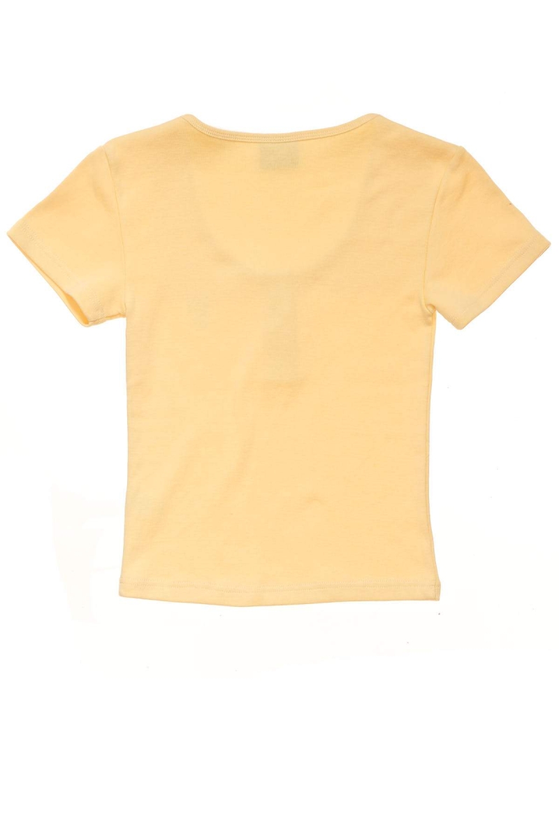 Yellow Women's Stussy Berk Scoop Neck T Shirts | CA0000113