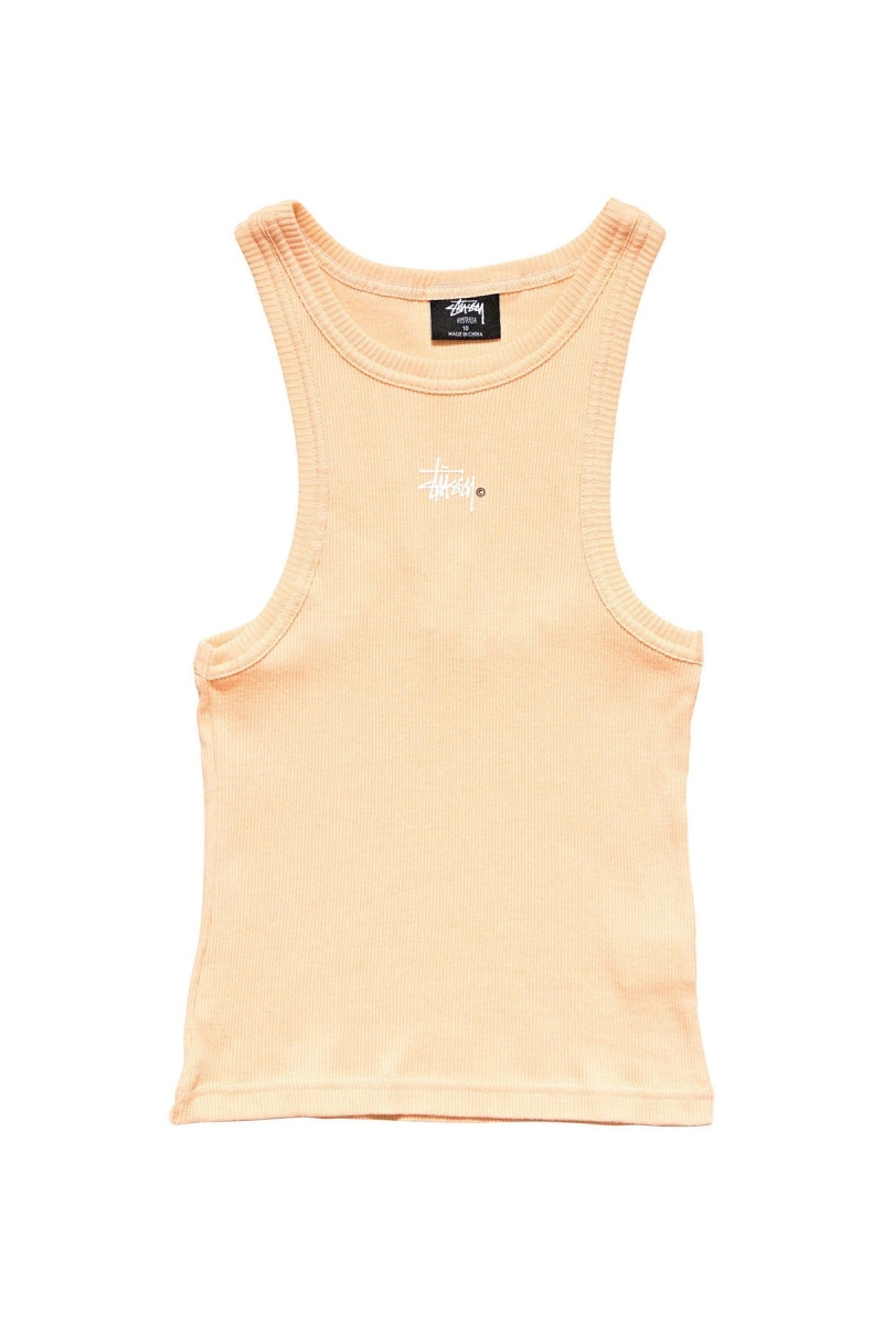 Yellow Women\'s Stussy Graffiti Rib Cutaway Tanks | CA0000964