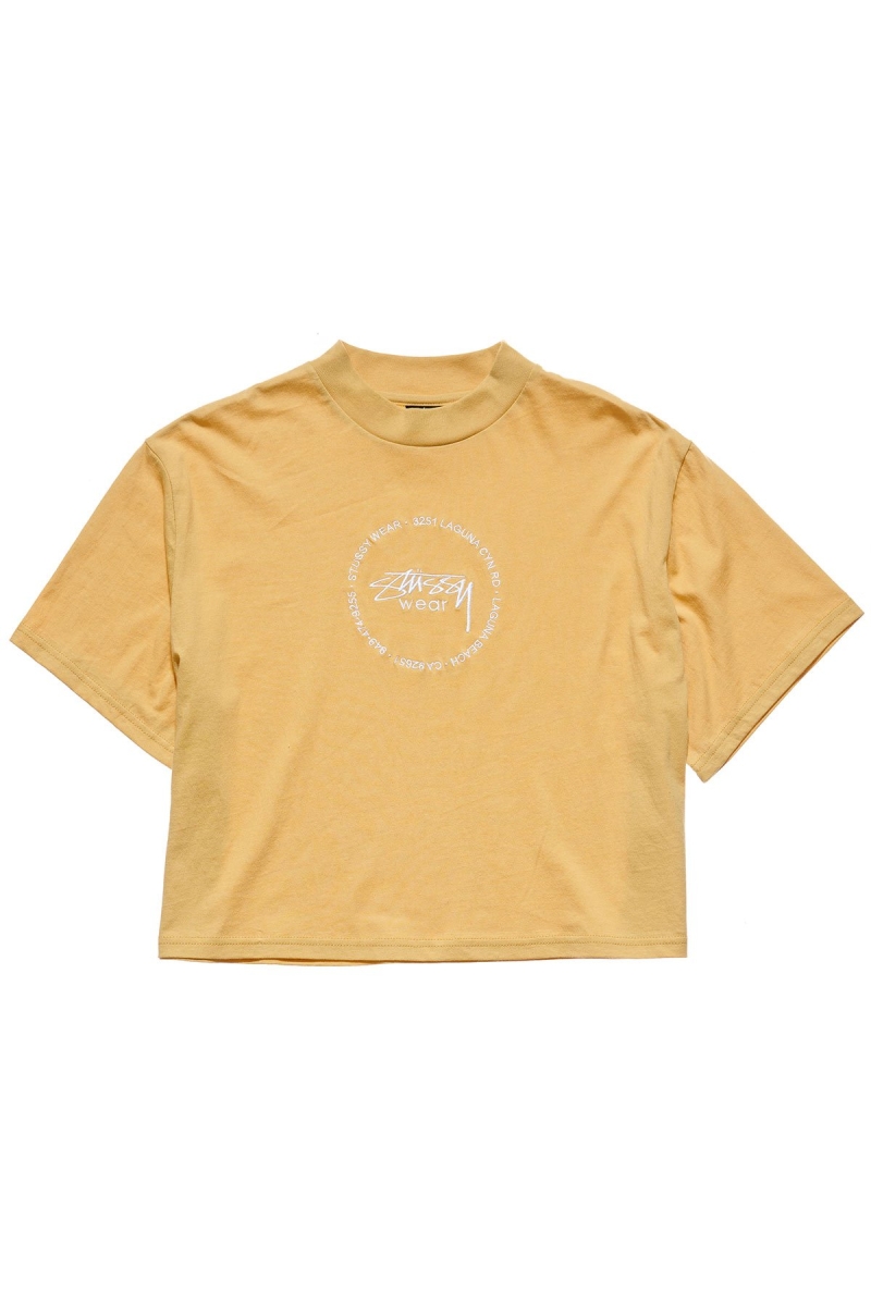 Yellow Women\'s Stussy Laguna Boxy T Shirts | CA0000235