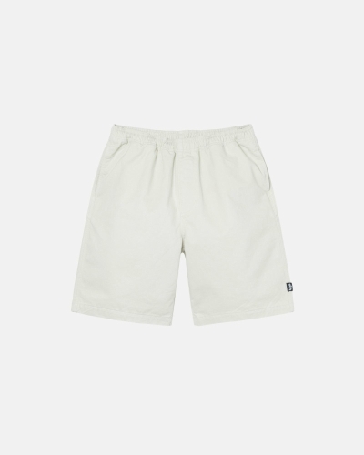 Beige Men's Stussy Brushed Shorts | CA0000636