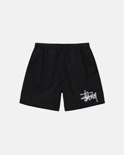 Black Men's Stussy Big Basic Shorts | CA0000621