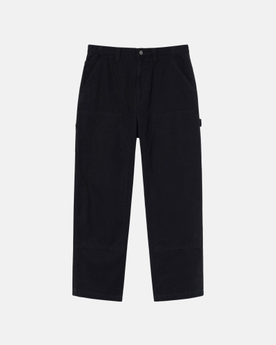 Black Men's Stussy Canvas Work Pants | CA0000551