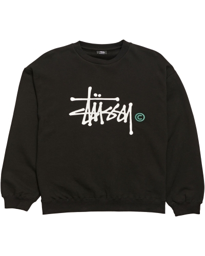 Black Men's Stussy Graffiti Crew Sweaters | CA0000835