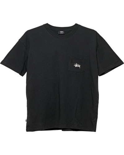 Black Men's Stussy Graffiti Pocket T Shirts | CA0000182