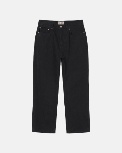 Black Men's Stussy Overdyed Classic Jeans | CA0000523